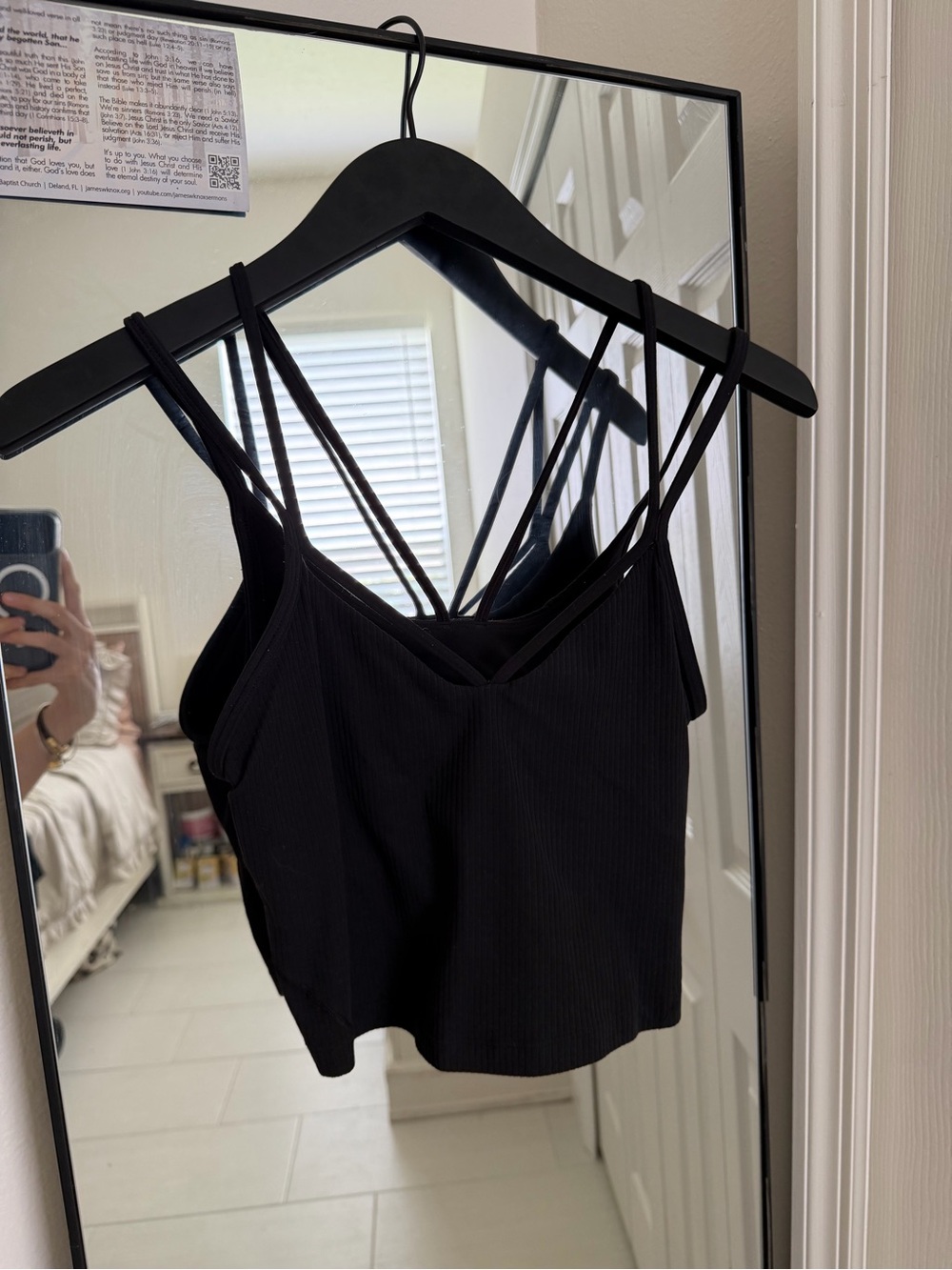 lululemon athletica Black Ribbed Double-Strap Cami